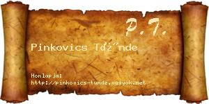 Pinkovics Tünde névjegykártya
